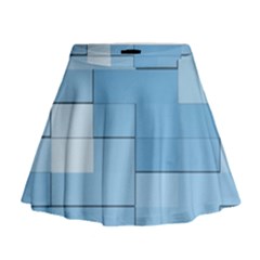 Blue Squares Iphone 5 Wallpaper Mini Flare Skirt by BangZart