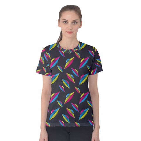 Alien Patterns Vector Graphic Women s Cotton Tee by BangZart