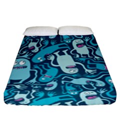 Monster Pattern Fitted Sheet (king Size) by BangZart