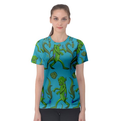 Swamp Monster Pattern Women s Sport Mesh Tee by BangZart