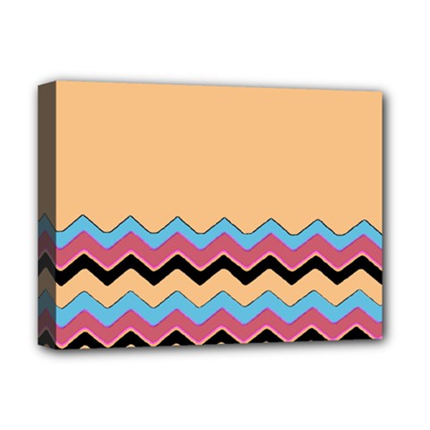 Chevrons Patterns Colorful Stripes Deluxe Canvas 16  X 12   by BangZart