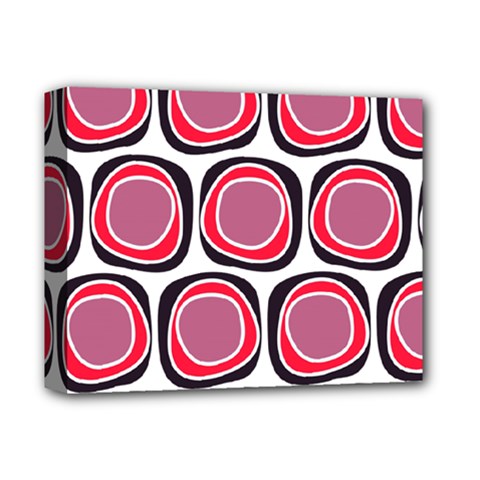Wheel Stones Pink Pattern Abstract Background Deluxe Canvas 14  X 11  by BangZart