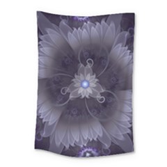 Amazing Fractal Triskelion Purple Passion Flower Small Tapestry by jayaprime