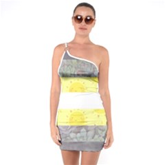 Nonbinary Flag One Soulder Bodycon Dress by AnarchistTransPride