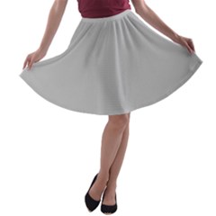 Solid Christmas Silver A-line Skater Skirt by PodArtist