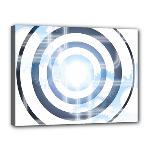 Center Centered Gears Visor Target Canvas 16  X 12  by BangZart