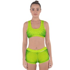 Radial Green Crystals Crystallize Racerback Boyleg Bikini Set by BangZart