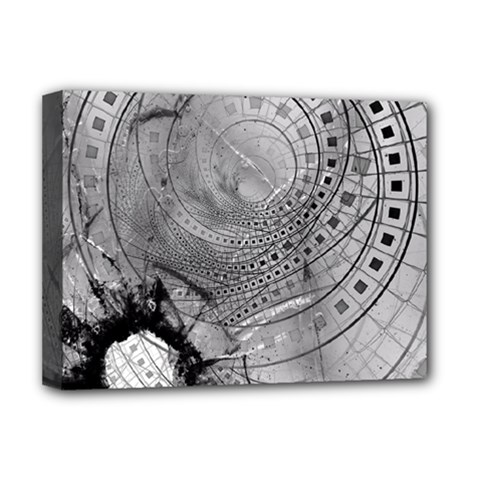 Fragmented Fractal Memories And Gunpowder Glass Deluxe Canvas 16  X 12   by jayaprime