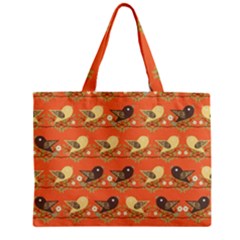 Birds Pattern Zipper Mini Tote Bag by linceazul