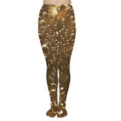 Festive Bubbles Sparkling Wine Champagne Golden Water Drops Women s Tights by yoursparklingshop