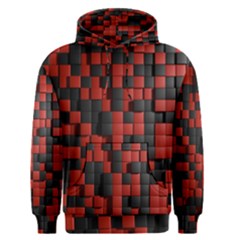 Black Red Tiles Checkerboard Men s Pullover Hoodie by BangZart