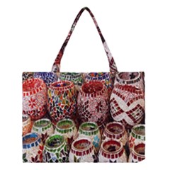 Colorful Oriental Candle Holders For Sale On Local Market Medium Tote Bag by BangZart