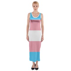 Trans Pride Fitted Maxi Dress by Crayonlord