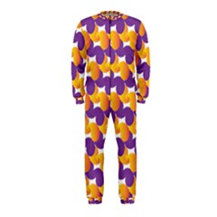 Purple And Yellow Abstract Pattern Onepiece Jumpsuit (kids) by paulaoliveiradesign