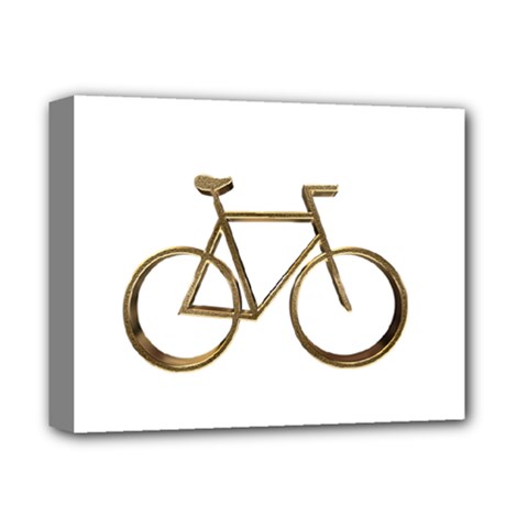 Elegant Gold Look Bicycle Cycling  Deluxe Canvas 14  X 11  by yoursparklingshop