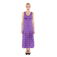 Purple Scales Sleeveless Maxi Dress