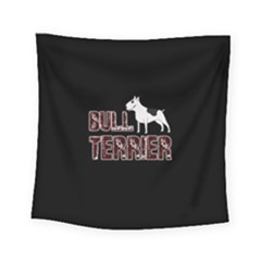 Bull Terrier  Square Tapestry (small) by Valentinaart