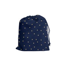 Navy/gold Stars Drawstring Pouches (medium)  by Colorfulart23