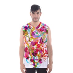 Abstract Colorful Heart Men s Basketball Tank Top by BangZart