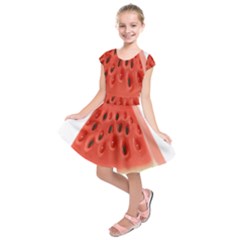 Piece Of Watermelon Kids  Short Sleeve Dress by BangZart