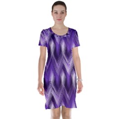 Purple Wavy Short Sleeve Nightdress by KirstenStar