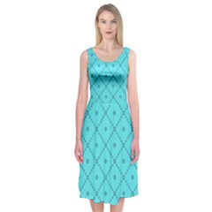 Pattern Background Texture Midi Sleeveless Dress by BangZart