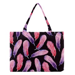 Watercolor Pattern With Feathers Medium Tote Bag by BangZart