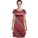 Red Batik Background Vector Cap Sleeve Nightdress View1