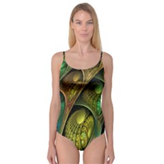 Psytrance Abstract Colored Pattern Feather Camisole Leotard  by BangZart