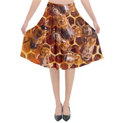 Honey Bees Flared Midi Skirt by BangZart