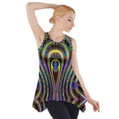 Curves Color Abstract Side Drop Tank Tunic by BangZart