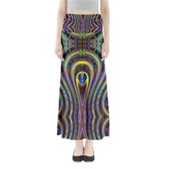 Curves Color Abstract Full Length Maxi Skirt by BangZart