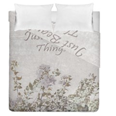 Shabby Chic Style Motivational Quote Duvet Cover Double Side (queen Size) by dflcprints