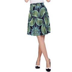 Blue Lotus A-line Skirt by BangZart