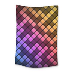 Abstract Small Block Pattern Small Tapestry by BangZart