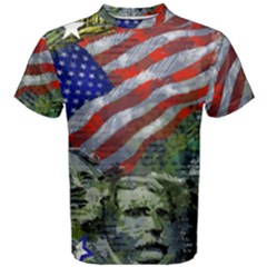 Usa United States Of America Images Independence Day Men s Cotton Tee by BangZart
