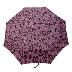 Triangle Knot Pink And Black Fabric Folding Umbrellas by BangZart