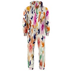 Vector Floral Art Hooded Jumpsuit (men)  by BangZart