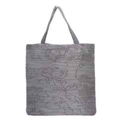 Embossed Rose Pattern Grocery Tote Bag by BangZart