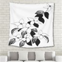 Ecological Floral Flowers Leaf Square Tapestry (Large) View2