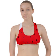 Fruit Harvest Slice Summer Criss Cross Racerback Sports Bra by Nexatart