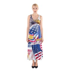 United States Of America Usa  Images Independence Day Sleeveless Maxi Dress by BangZart