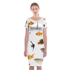 Goldfish Classic Short Sleeve Midi Dress by BangZart