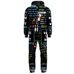 Book Quote Collage Hooded Jumpsuit (men)  by BangZart