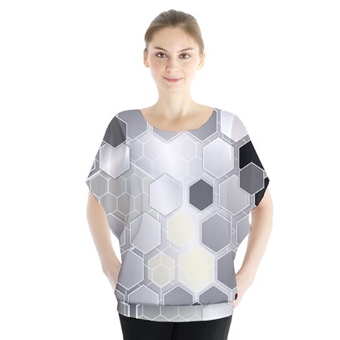 Honeycomb Pattern Blouse by BangZart