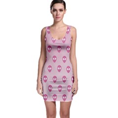 Alien Pattern Pink Bodycon Dress by BangZart