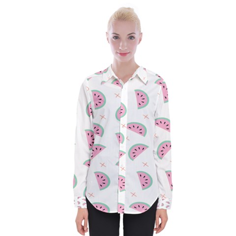 Watermelon Wallpapers  Creative Illustration And Patterns Womens Long Sleeve Shirt by BangZart