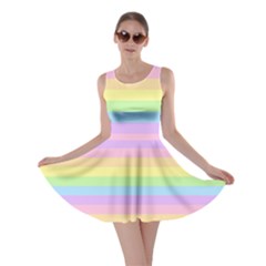 Cute Pastel Rainbow Stripes Skater Dress by BangZart