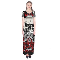 Acab Tribal Short Sleeve Maxi Dress by Valentinaart