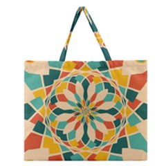 Summer Festival Zipper Large Tote Bag by linceazul